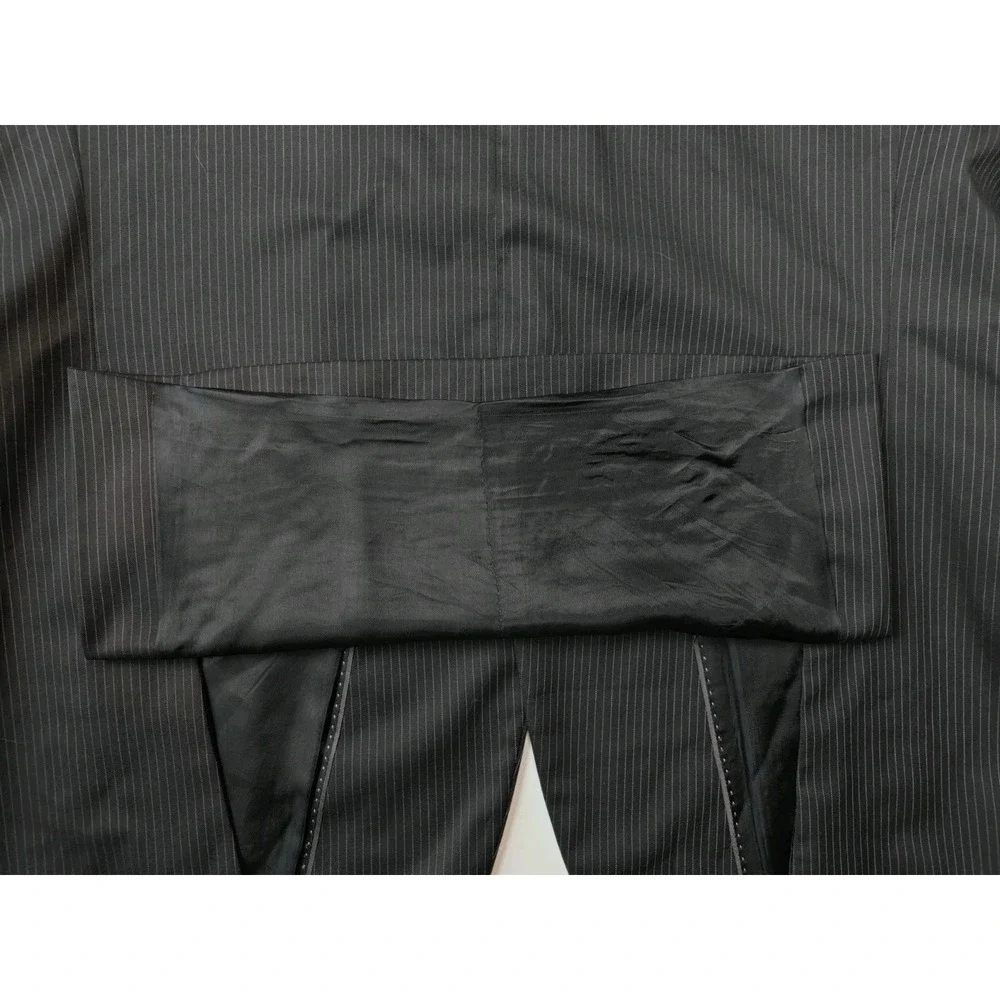 Brooks Brothers 346 43R Black Pinstripe Stretch Blazer 2 Button Sport Coat M602